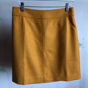 J. Crew Brown Felted Wool Skirt